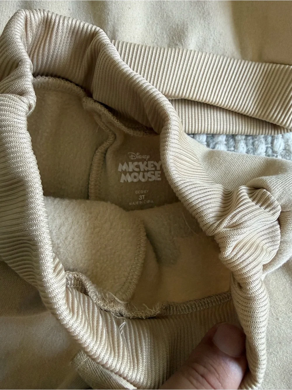 Disney Beige Mickey Mouse Cozy Sweat Set